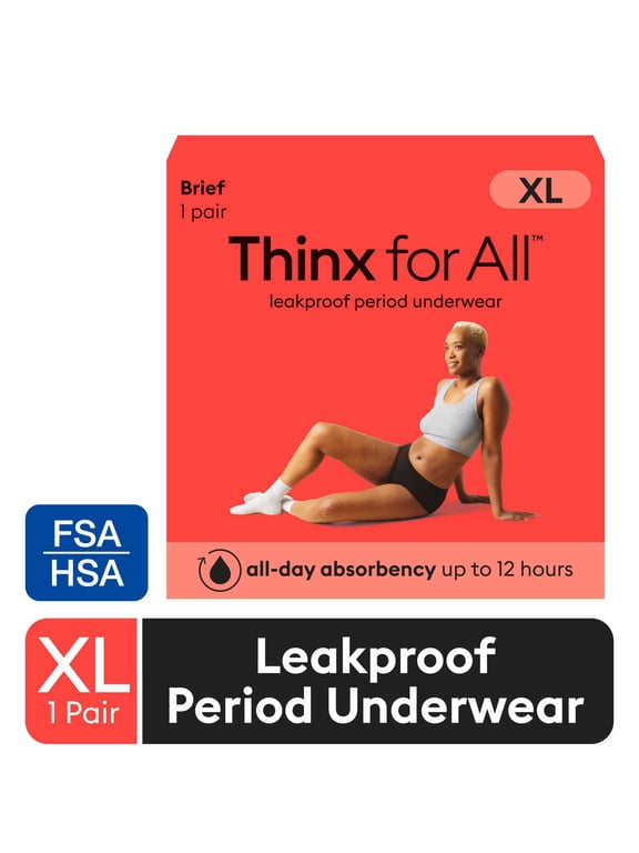 for All Period Underwear for Women, Super Absorbency, Black, S-XL