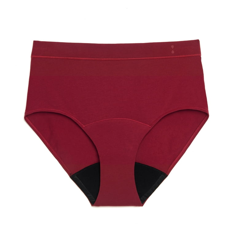 Thinx for All™ Women's Hi-Waist Period Underwear, Super Absorbency, Rhubarb  Red 