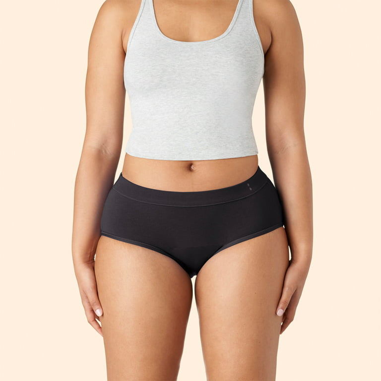 Thinx For All Women's Super Absorbency Cotton Brief Period Underwear, Size  Extra Small, Black - 1 ea