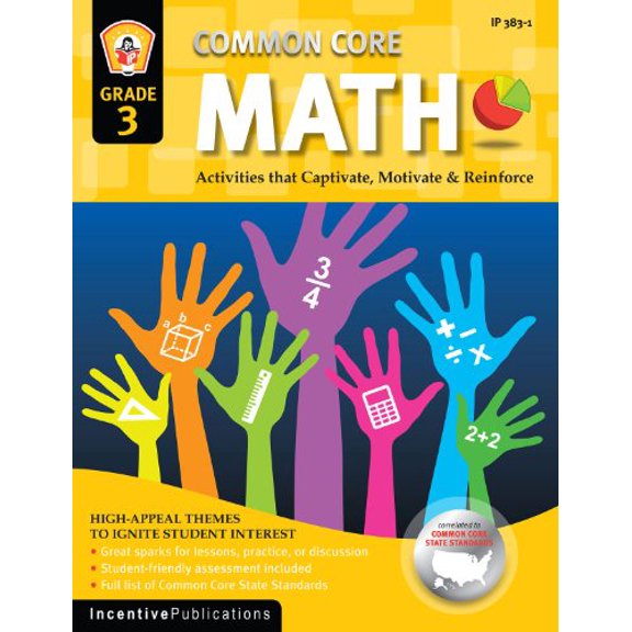 Pre-Owned Third Common Core Activities: Third Grade Math : Activities That Captivate, Motivate and Reinforce (Paperback) 9780865307391