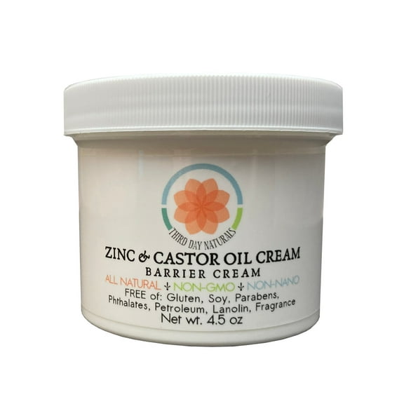 Third Day Naturals Zinc and Castor Oil Cream Non-Nano and Non-GMO 4.5 oz