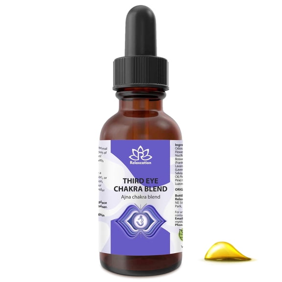 Third Eye Chakra Essential Oil Blend – 0.33 oz | Relaxcation – Intuition & Insight