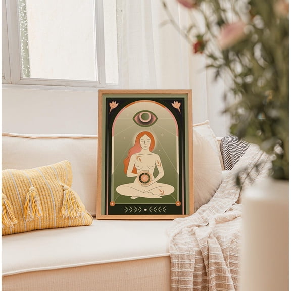 Third Eye Meditation Oracle Woman Spiritual Mindful Spaces Poster Unframed Paper Print