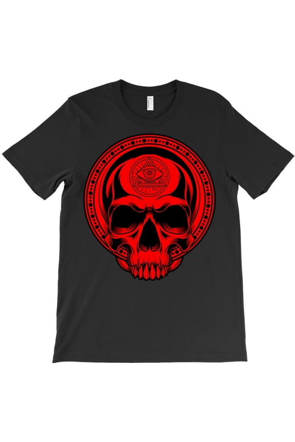Third Eye Skeleton Head Graphic Tee, Funny Mystical Skeleton Head H5413 T-Shirt, for Men and Women, Up to Size 5XL