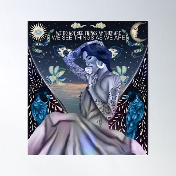 Third Eye Thoughts Poster Wall Art, Modern Wall Decor For Living Room Bedroom, 24x36 UNFRAMED