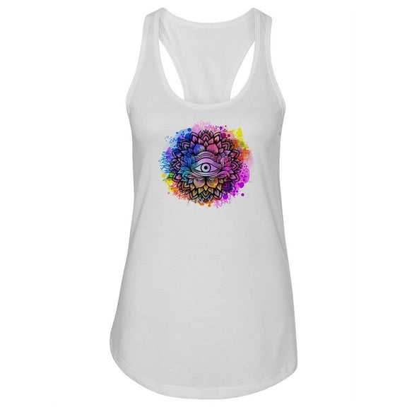 Third Eye With Floral Mandala Tank Women -Image by Shutterstock, Female XX-Large