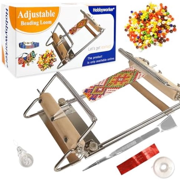The Third Generation Beading Loom Kit with Seed Beads, Bead Needle,Thread,Needle Threader and Instruction Manual,Bead Looms for Adult Jewelry Beading Supplies