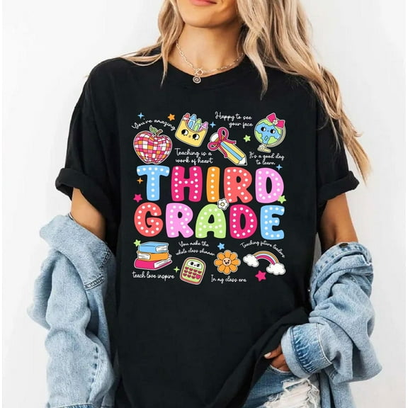 Third Grade Back To School Shirt, Happy First Day Of School T-shirt, First Day Of School, School Suplies Tee, Good Day To Learn Tee