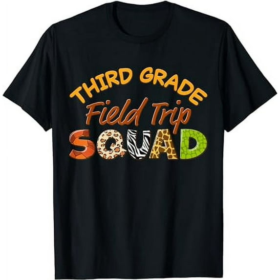 Third Grade Students School Zoo Field Trip Squad Matching T-Shirt