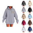thumbnail image 1 of Third Grade Teacher Hoodies for Women 2025 Fall Winter Back To School Hooded Sweatshirt with Pockets Pullover Tops, 1 of 7