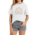 thumbnail image 1 of Third Grade Team Leopard Rainbow Back To School T-Shirt, 1 of 5