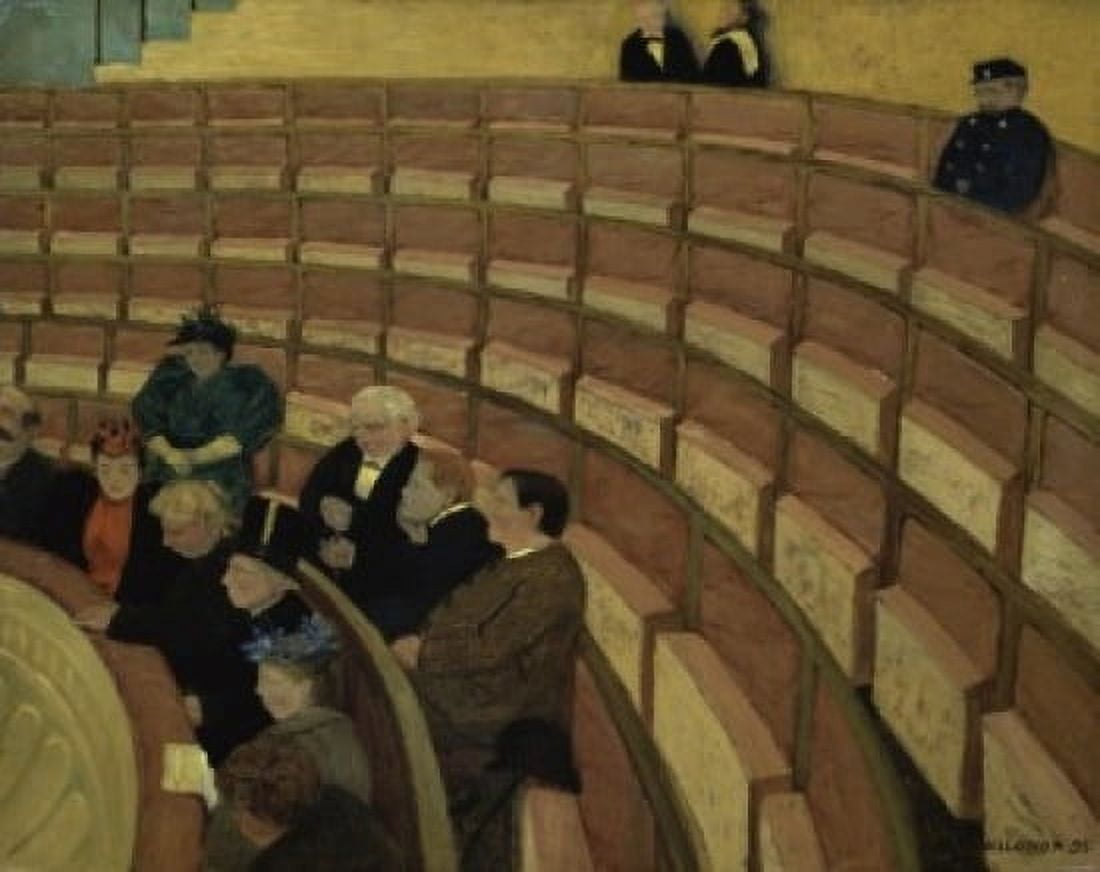 Third Level at the Theatre in Chatelet 1895 Felix Edouard Vallotton (1865-1925Swiss) Canvas Art - Felix Edouard Vallotton (24 x 36)