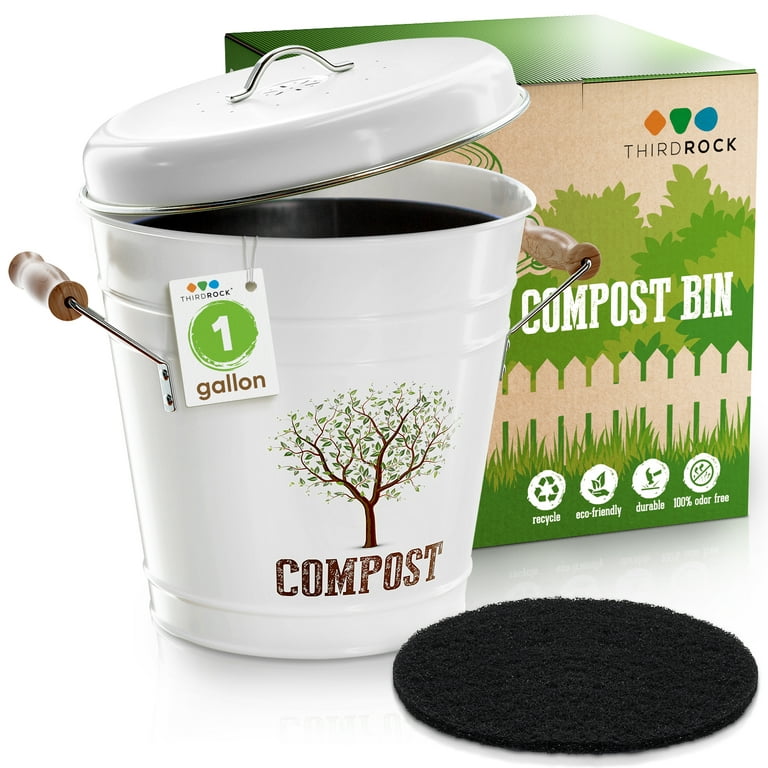  Third Rock Compost Bin Kitchen – 1.0 Gallon Countertop