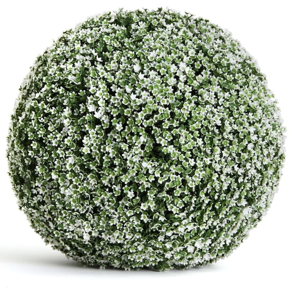 3rd Street Inn 19" Artificial XL Baby's Breath Topiary Balls - 2 Pack