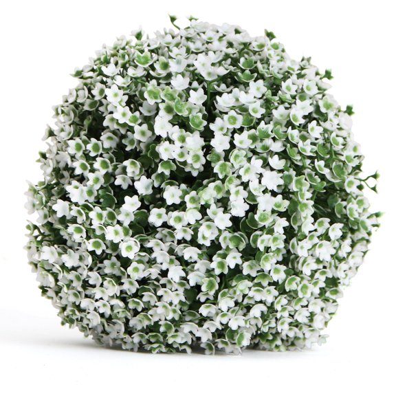 3rd Street Inn 7" Artificial Small Baby's Breath Topiary Ball - 8 Pack