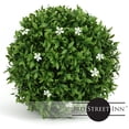 thumbnail image 1 of 3rd Street Inn 7" Artificial Small White Flower Topiary Ball - 36 Pack, 1 of 4
