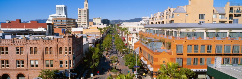 Third Street Promenade Santa Monica California Canvas Art - Panoramic Images (27 x 9)