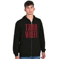thumbnail image 1 of Third Wheel Funny Sarcastic Dating Unisex Fleece Graphic Zip Up Hoodie Brisco Brands 2X, 1 of 5