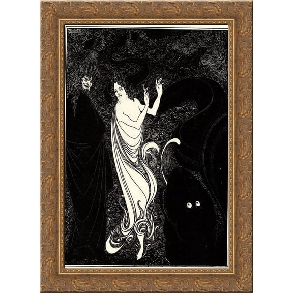 Third tableau 20x24 Gold Ornate Wood Framed Canvas Art by Beardsley, Aubrey