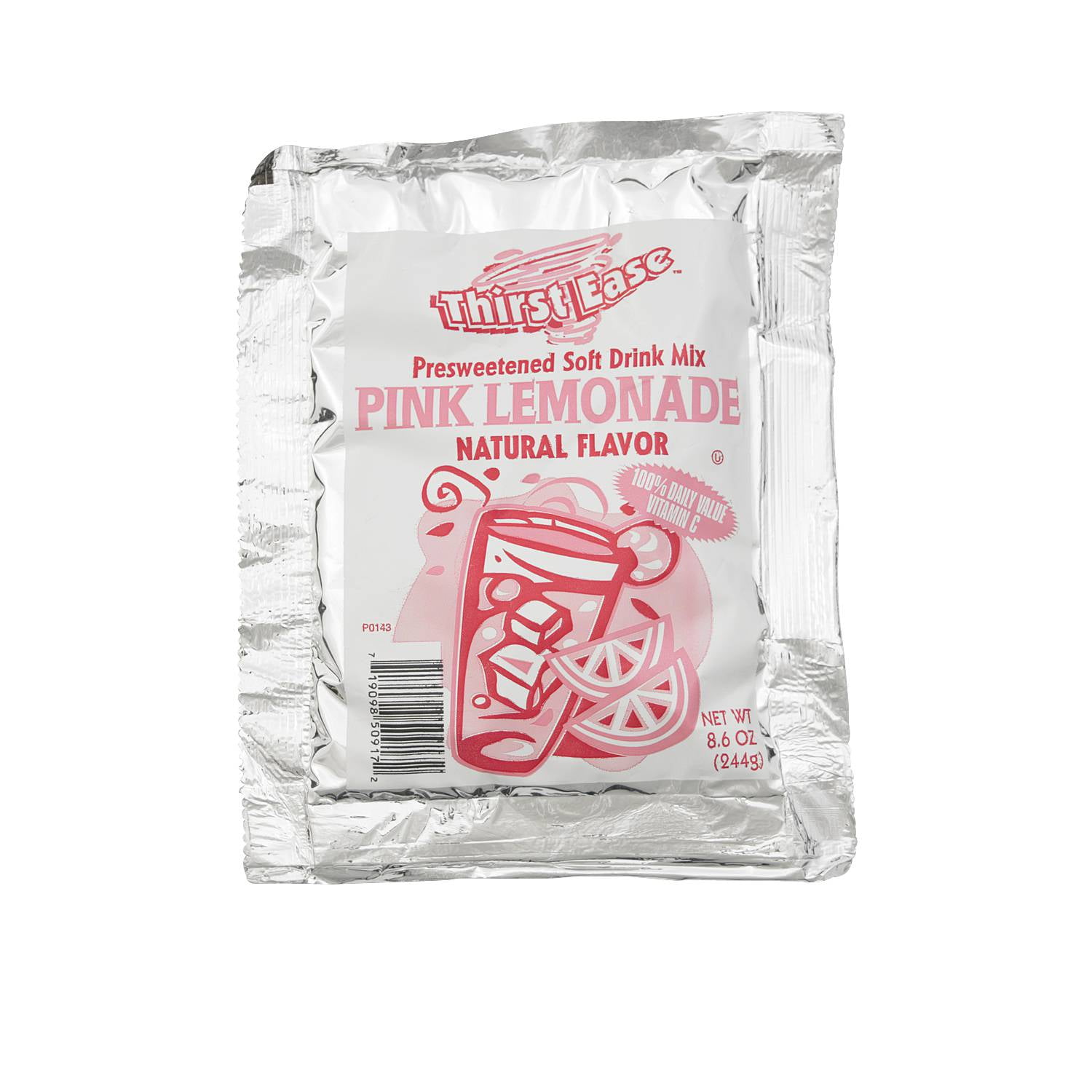 Thirst Ease Pink Lemonade Drink Mix, 8.6 Ounce -- 12 per case.