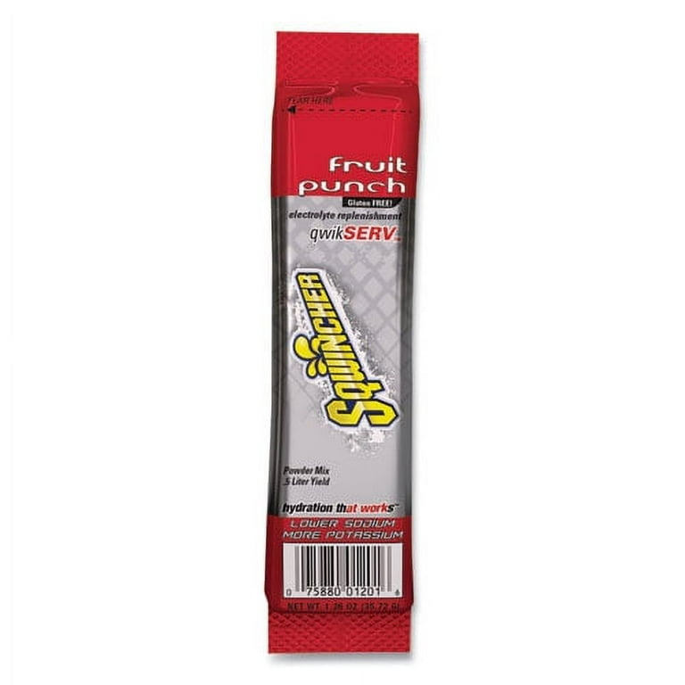 Thirst Quencher QwikServ Electrolyte Replacement Drink Mix, Fruit Punch, 1.26 oz Packet, 8/Pack Thirst Quencher QwikServ Electrolyte Replacement Drink Mix, Fruit Punch, 1.26 oz Packet, 8/Pack