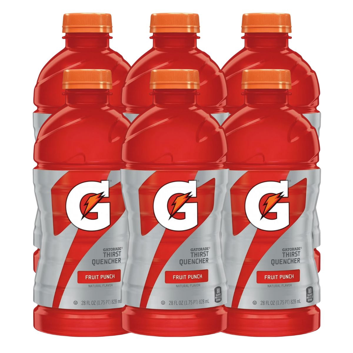 Thirst Quencher for Gatorade Fruit Punch Thirst Quencher, 28 Fl Oz Bottle (Pack of 6)