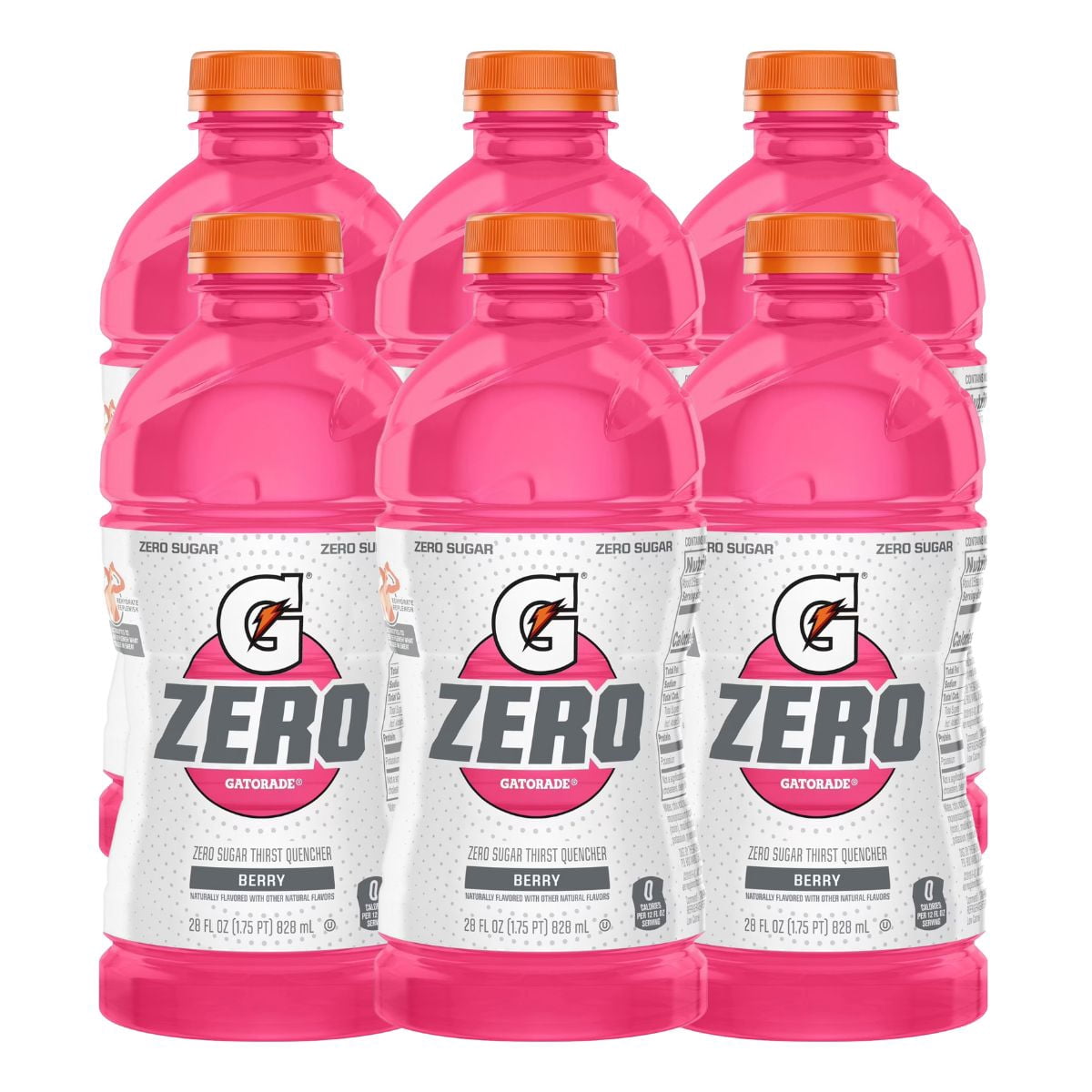 Thirst Quencher for Gatorade Zero Sugar Berry Thirst Quencher, 28 Fl Oz Bottle (Pack of 6)