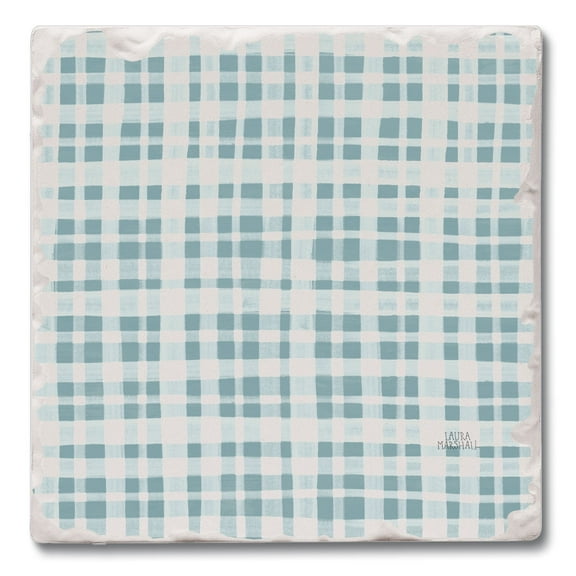Thirstystone "Lake Plaid" Single Tumbled Tile Stone Coaster