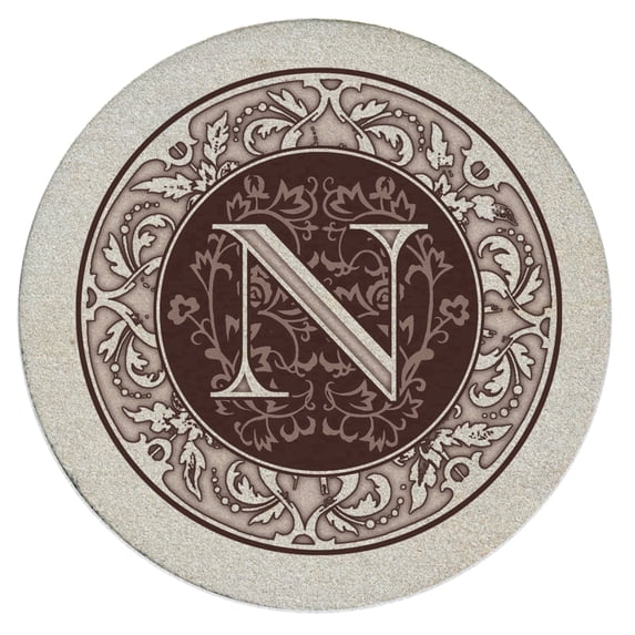 Thirstystone 4 Pack Monogram Letter N Natural Sandstone Coasters