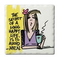 thumbnail image 1 of Thirstystone "Avoid Men" Single Tumbled Tile Coaster, 1 of 7