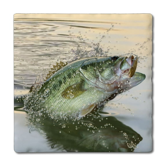 Thirstystone "Bass Eruption" 4-Pack Tumbled Tile Coasters