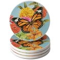 thumbnail image 1 of Thirstystone Beautiful Monarch 4- Pack Multi-Color Round Stone Coasters, 1 of 8