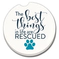 thumbnail image 1 of Thirstystone "Best Things Rescued" Single Absorbent Stone Car Coaster, 1 of 7