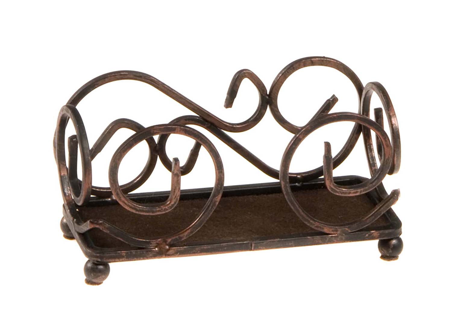 Bronze Scroll Iron Coaster Holder for 4" Coasters