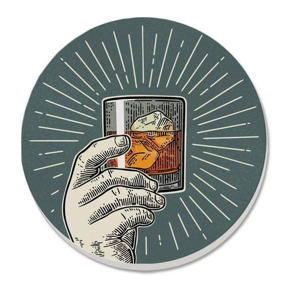 Thirstystone "Cheers Glass" Single Round Absorbent Coaster