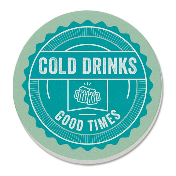 Thirstystone "Cold Drinks" Single Round Absorbent Coaster