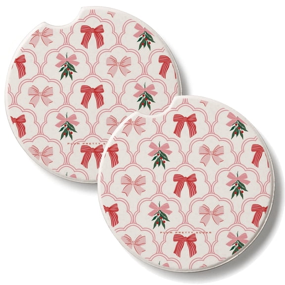 Thirstystone Coquette Holiday 2 Pack Absorbent Car Coasters
