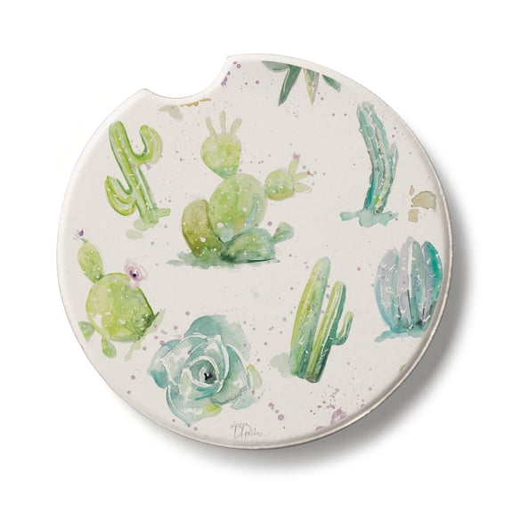 Thirstystone "Desert Garden" Single Absorbent Coaster for Vehicle Cup Holder
