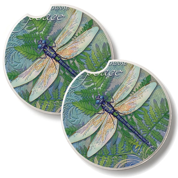 Thirstystone Dragonfly Inspiration 2 Pack Absorbent Car Coasters