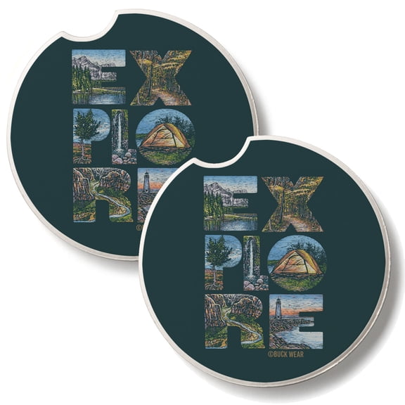 Thirstystone Exploration 2 Pack Absorbent Car Coasters