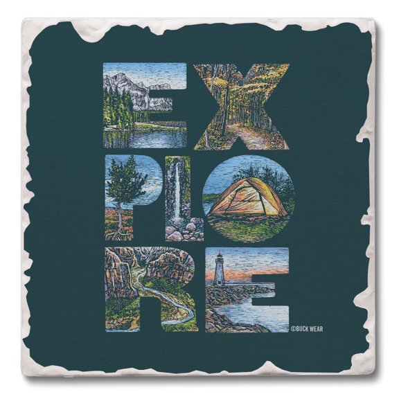 Thirstystone Exploring Single Tumbled Tile Stone Coaster Create Your Own Set