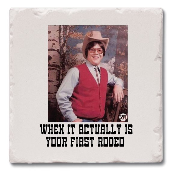 Thirstystone First Rodeo Single Tumbled Tile Coaster Create Your Own Set