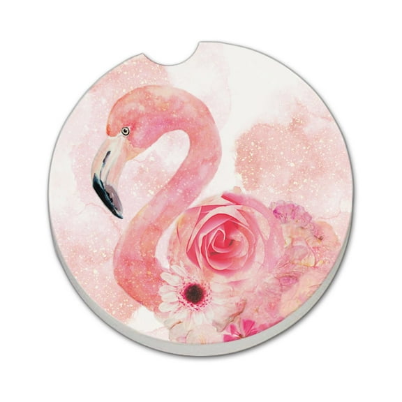 Thirstystone "Floral Flamingo" Single Coaster for Vehicle Cup Holder