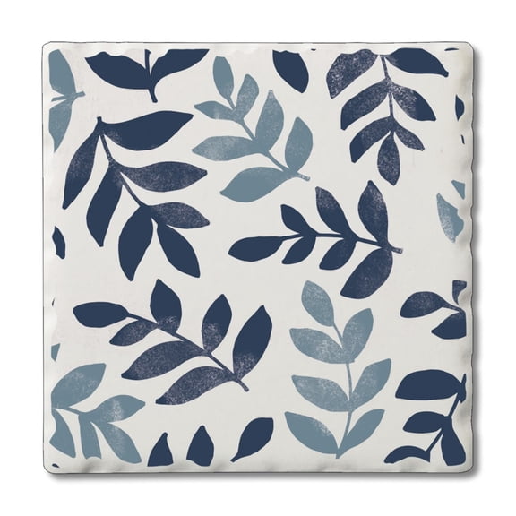 Thirstystone Floral Leaf Single Absorbent Tumbled Tile Coaster Create Your Own Set