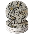thumbnail image 1 of Thirstystone Flower Fresco 4-Pack Round Absorbent Stone Coasters, 1 of 7