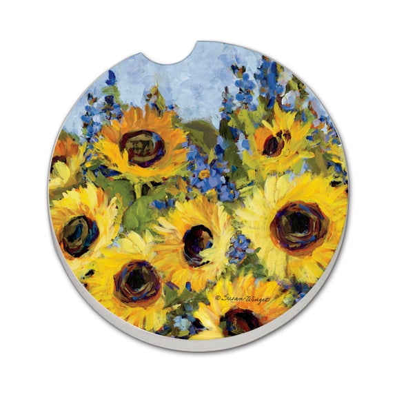 Thirstystone "Gallery of Sunflowers" Single Absorbent Stone Car Coaster