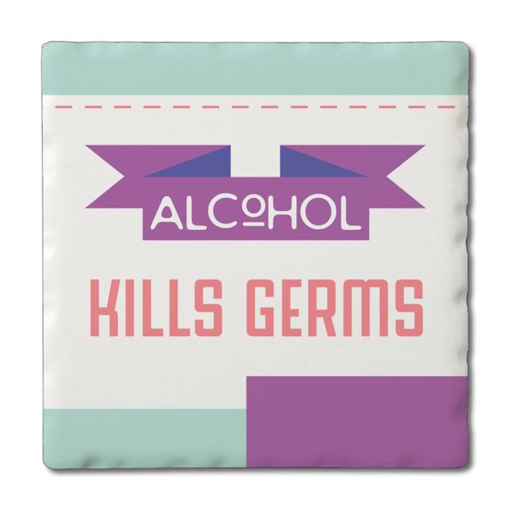 Thirstystone "Germs" Single Tumbled Tile Coaster