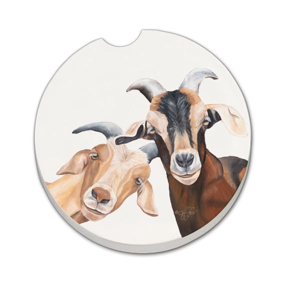Thirstystone "Goats" Single Absorbent Stone Car Coaster