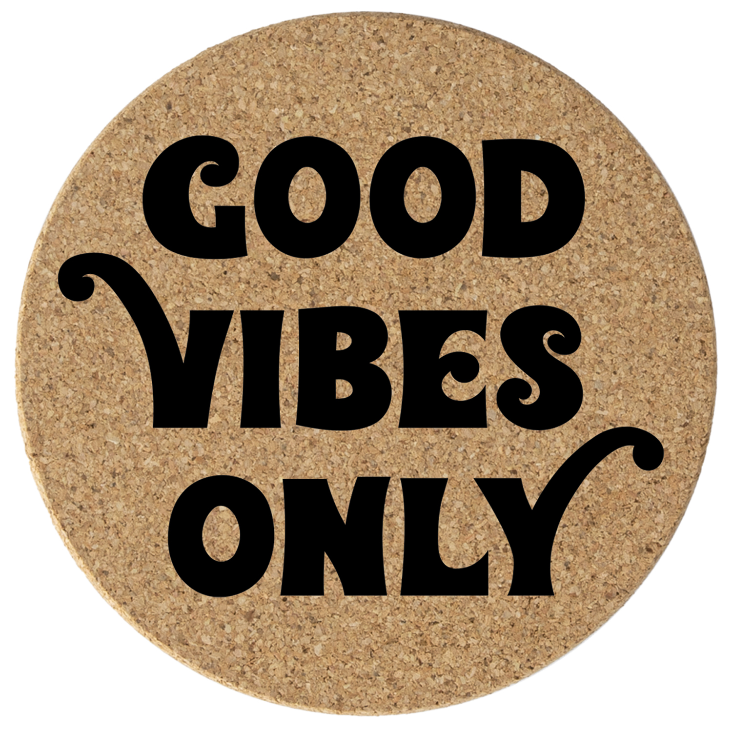 Thirstystone "Good Vibes" 8Pack Thick Cork Coasters