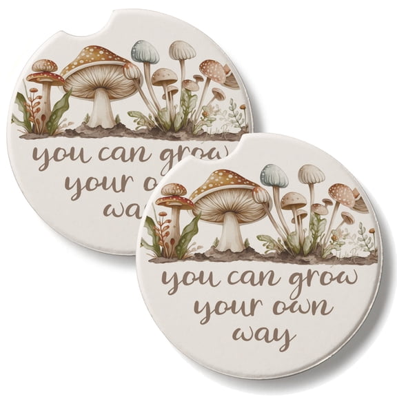 Thirstystone Grow Your Own Way 2 Pack Absorbent Car Coasters